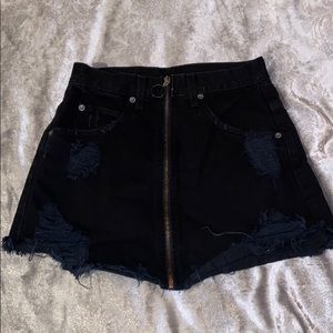 Carmar denim zipper skirt